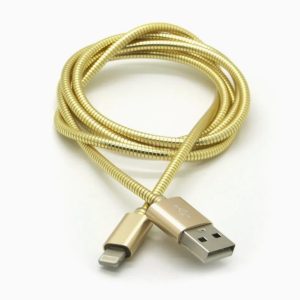 کابل فنری فلزی Lightning یک متری فست شارژ