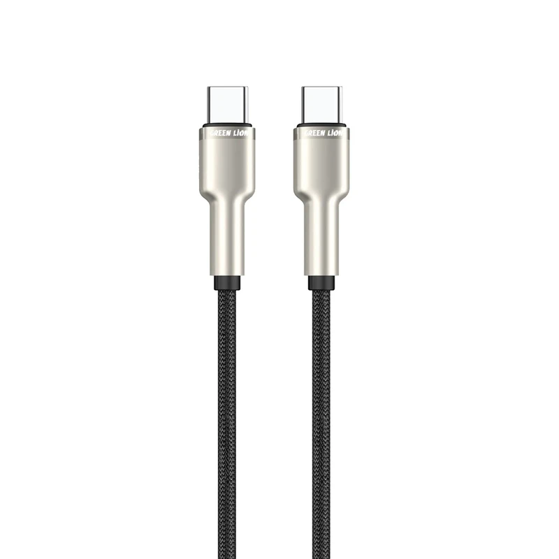 typec-greenlion-lambirkala.ir کابل تبدیل USB-C به USB-C گرین لاین مدل Braided طول ۱ متر - Image 1