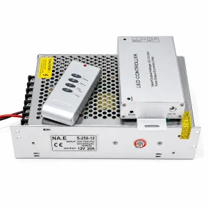 منبع تغذیه صنعتی 12 ولت 20 آمپردرایو RGB